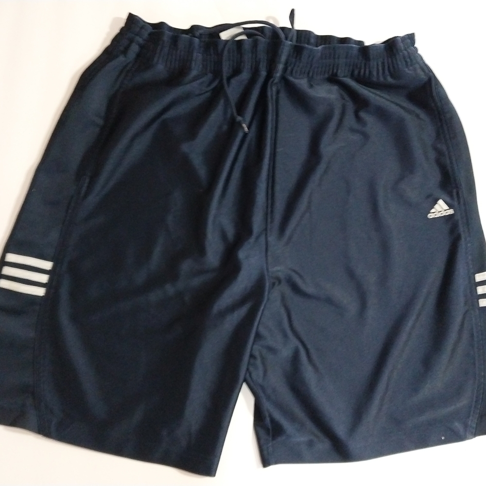 Adidas Men's Vintage Size XL  Navy Blue Athletic Shorts - Picture 2 of 13